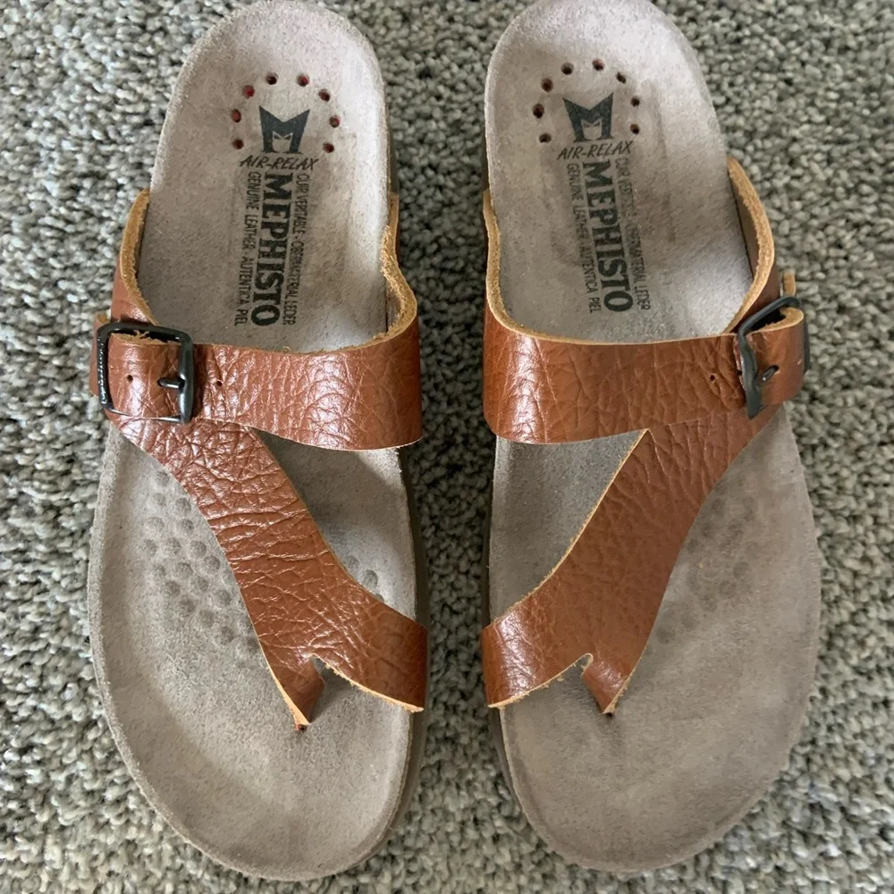 Mephisto Helen Toe Loop Sandal EU 37 US 7 NEW Desert Buffalo - Picture 2 of 4